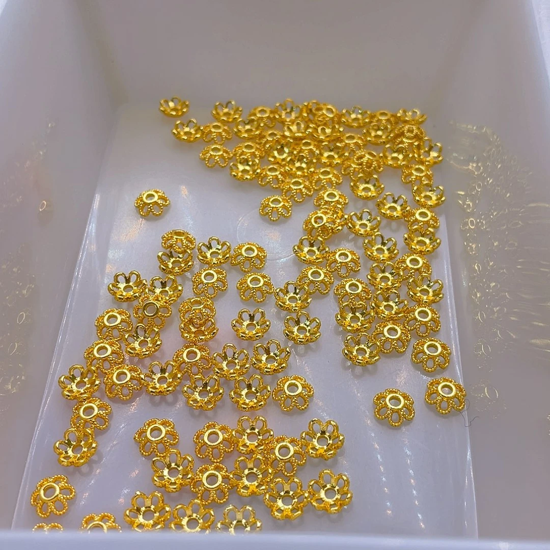 锆石铜合金镂空花托8mm10颗