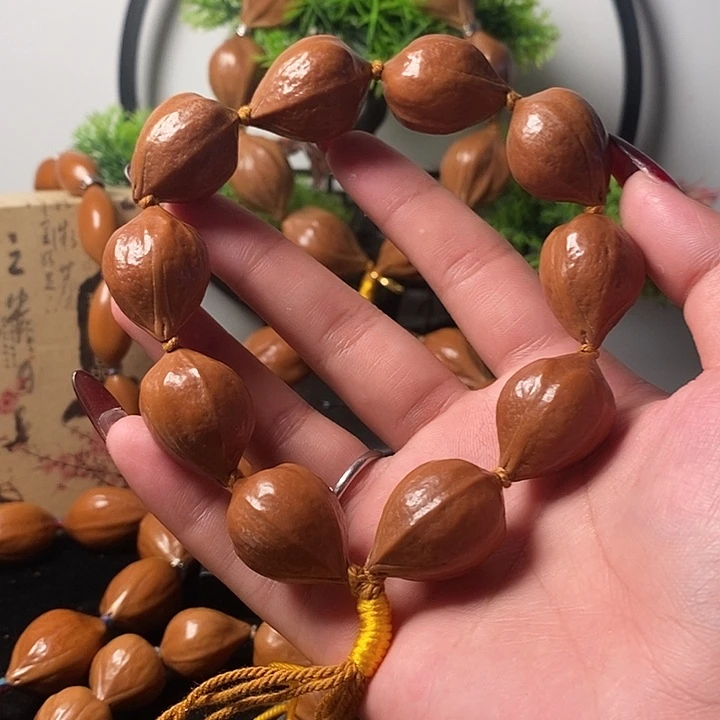 橄榄核手串/手链2.0鸡血红蒜头10精品