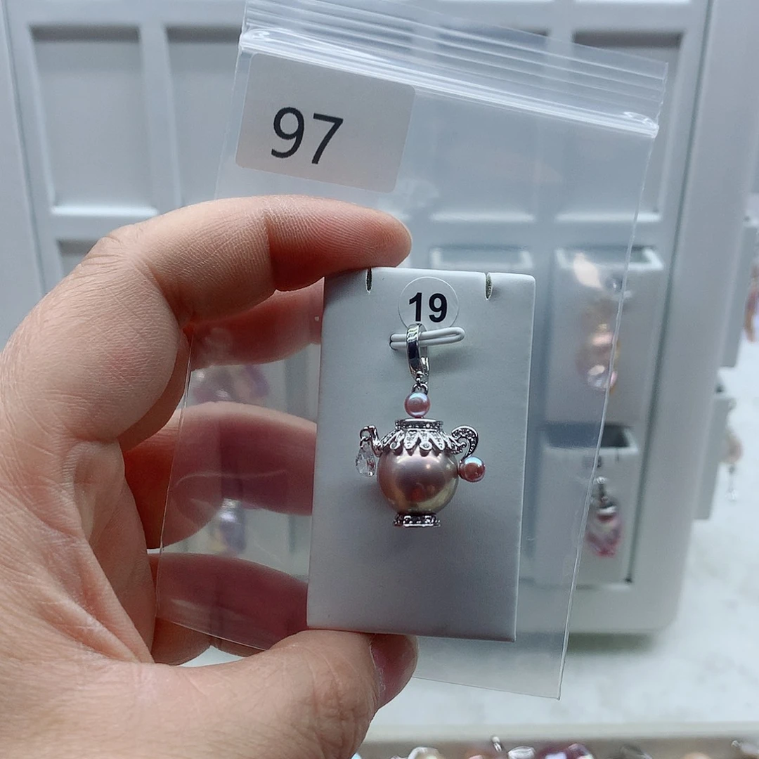 合金淡水珍珠吊坠(不含链)