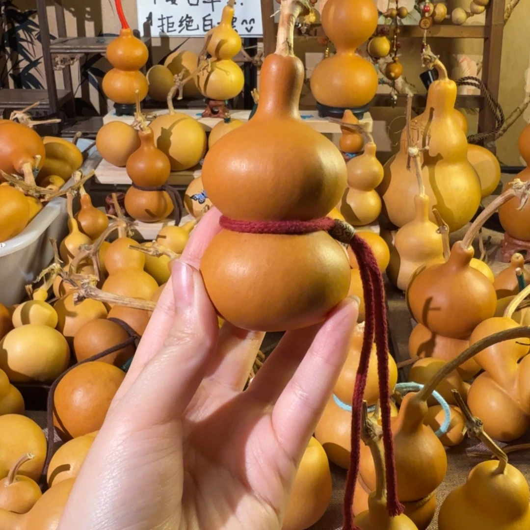信***念天然老皮葫芦手把摆件