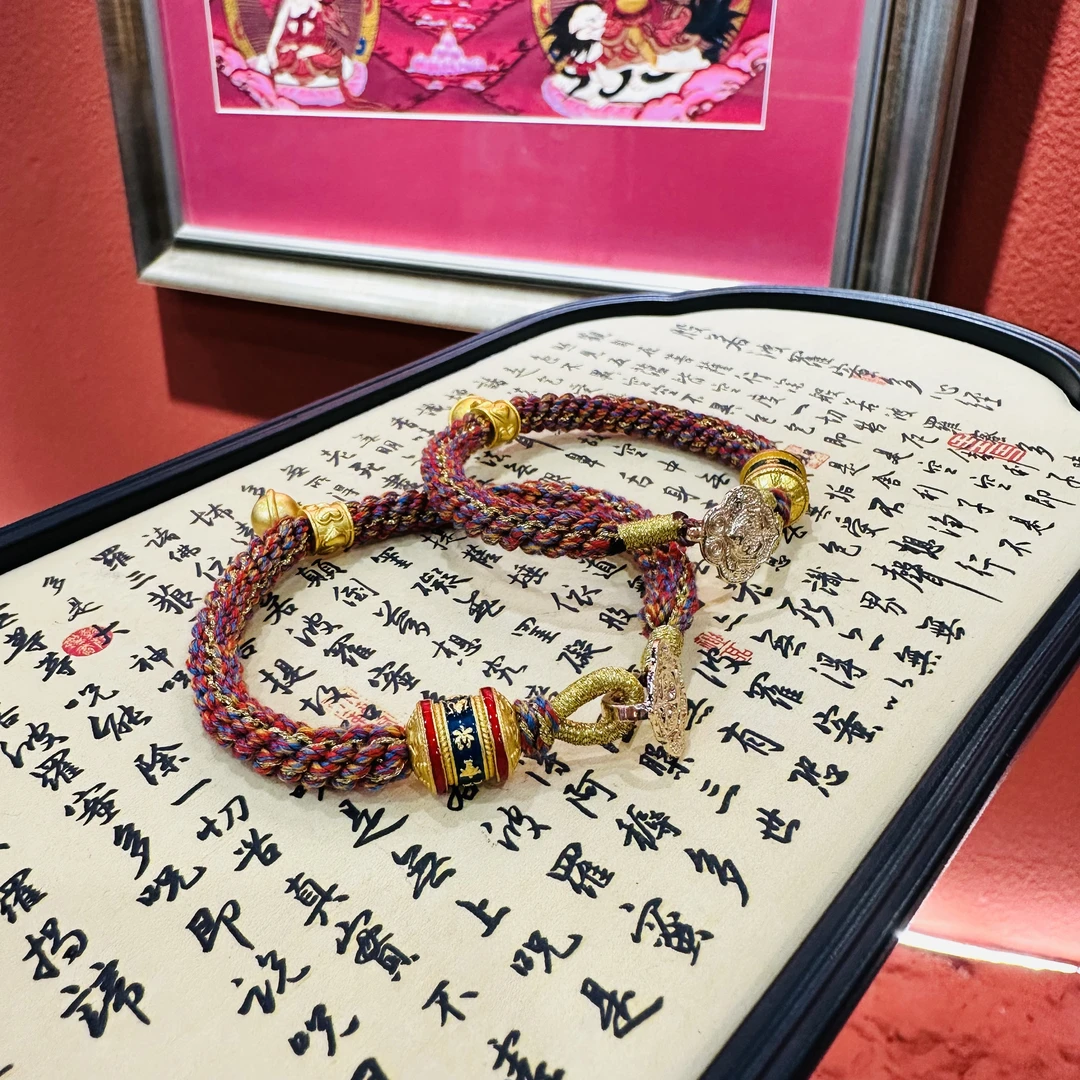 布艺手链 【超人义推荐】手工五彩棉线手绳
