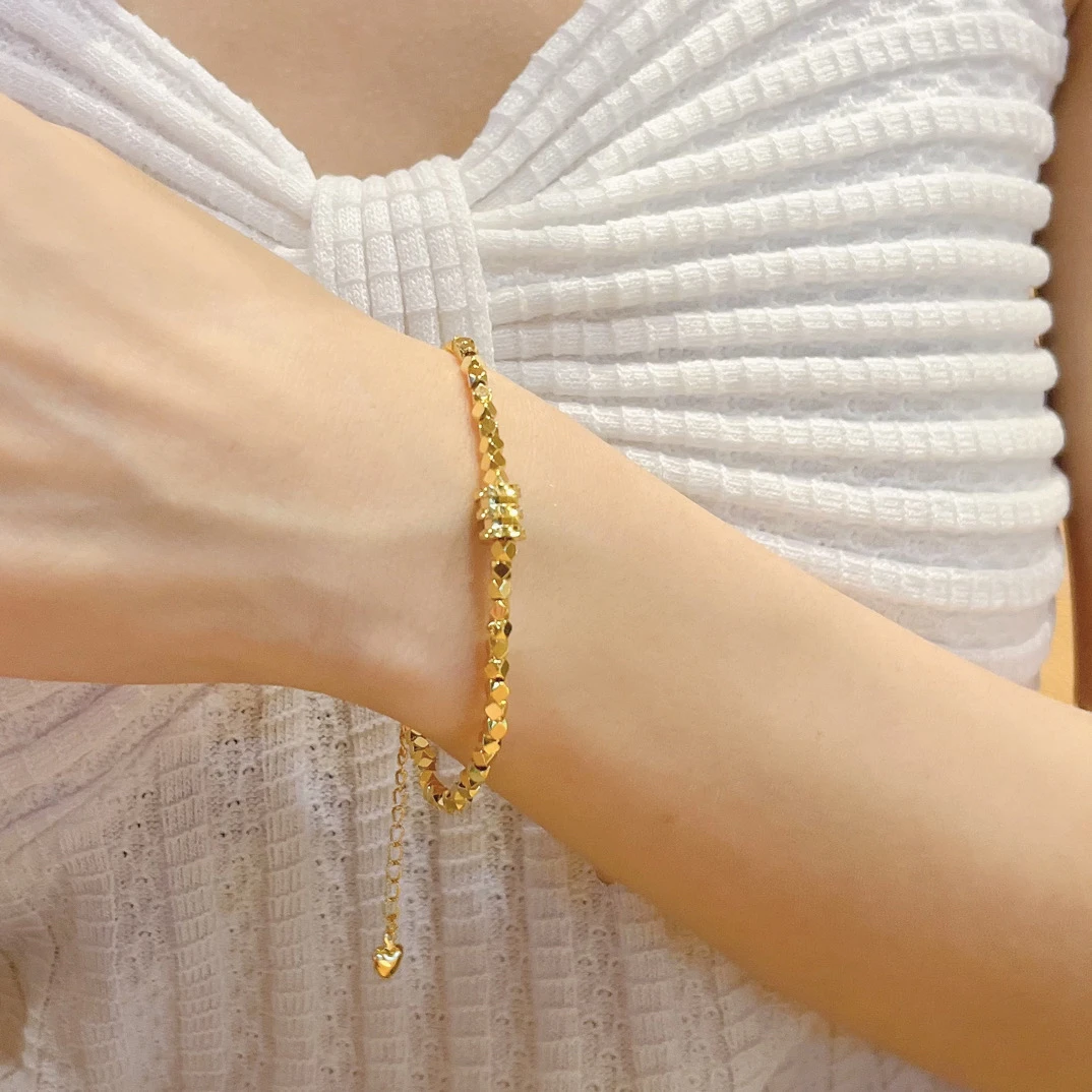 铜合金手链  高定蹦迪珠碎冰冰小蛮腰手链023