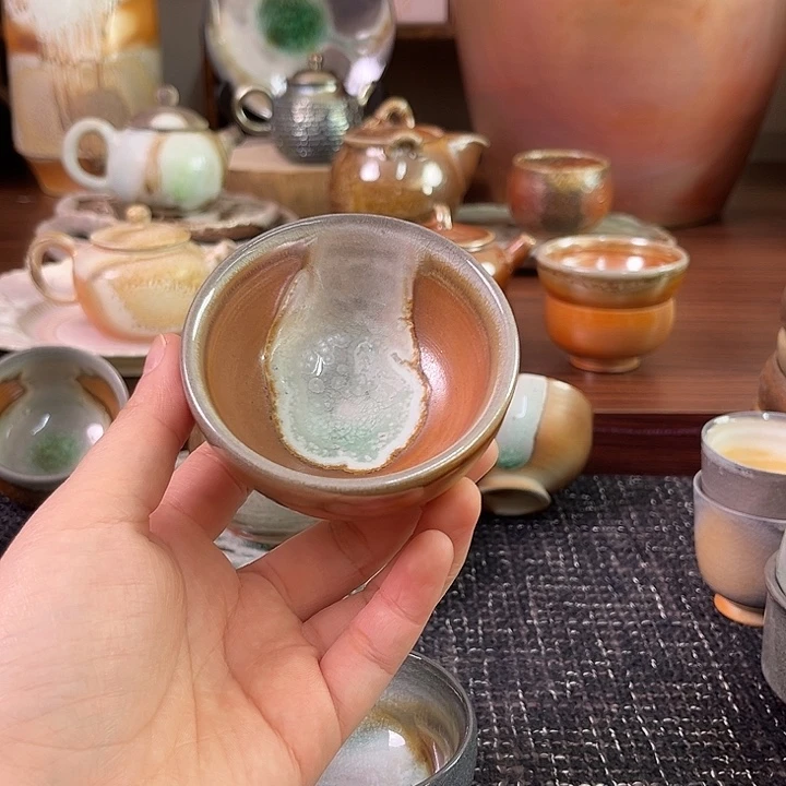 柴烧中白泥精品杯