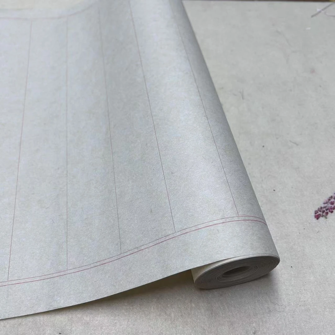 静德斋新款古风【褚皮黄麻娟纸状元笺长卷】行楷书专用书法宣纸