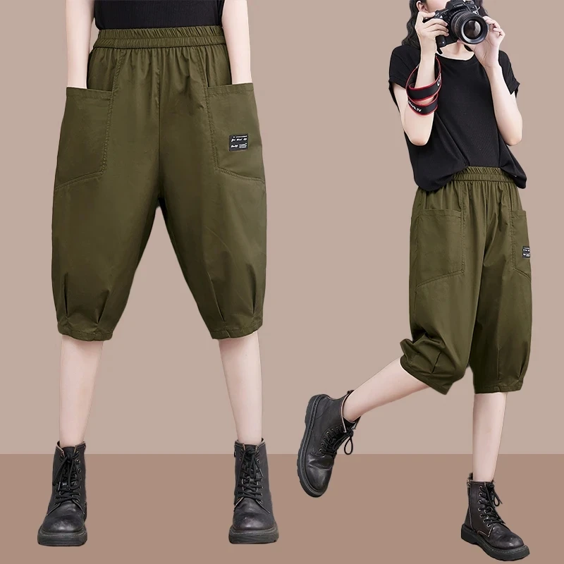 大码宽松显瘦洋气妈妈装休闲裤2026夏季新款百搭老钱风女装七分裤