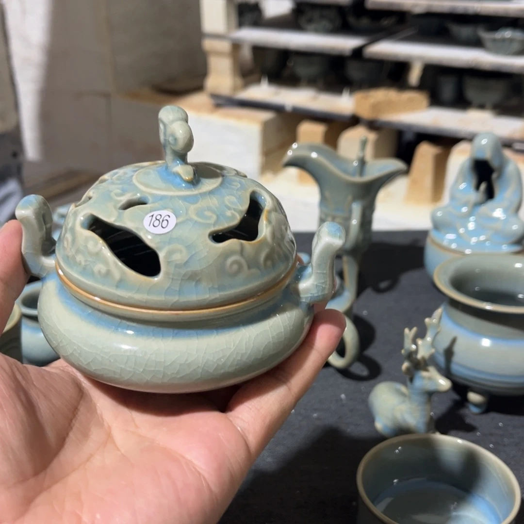 【闪购商品】有*微瑕原矿汝州天蓝