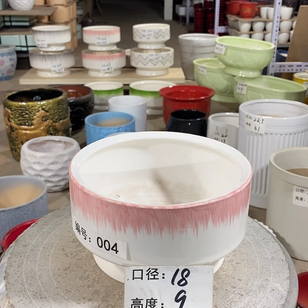 【闪购商品】陶瓷微瑕花盆-C004-1个小号