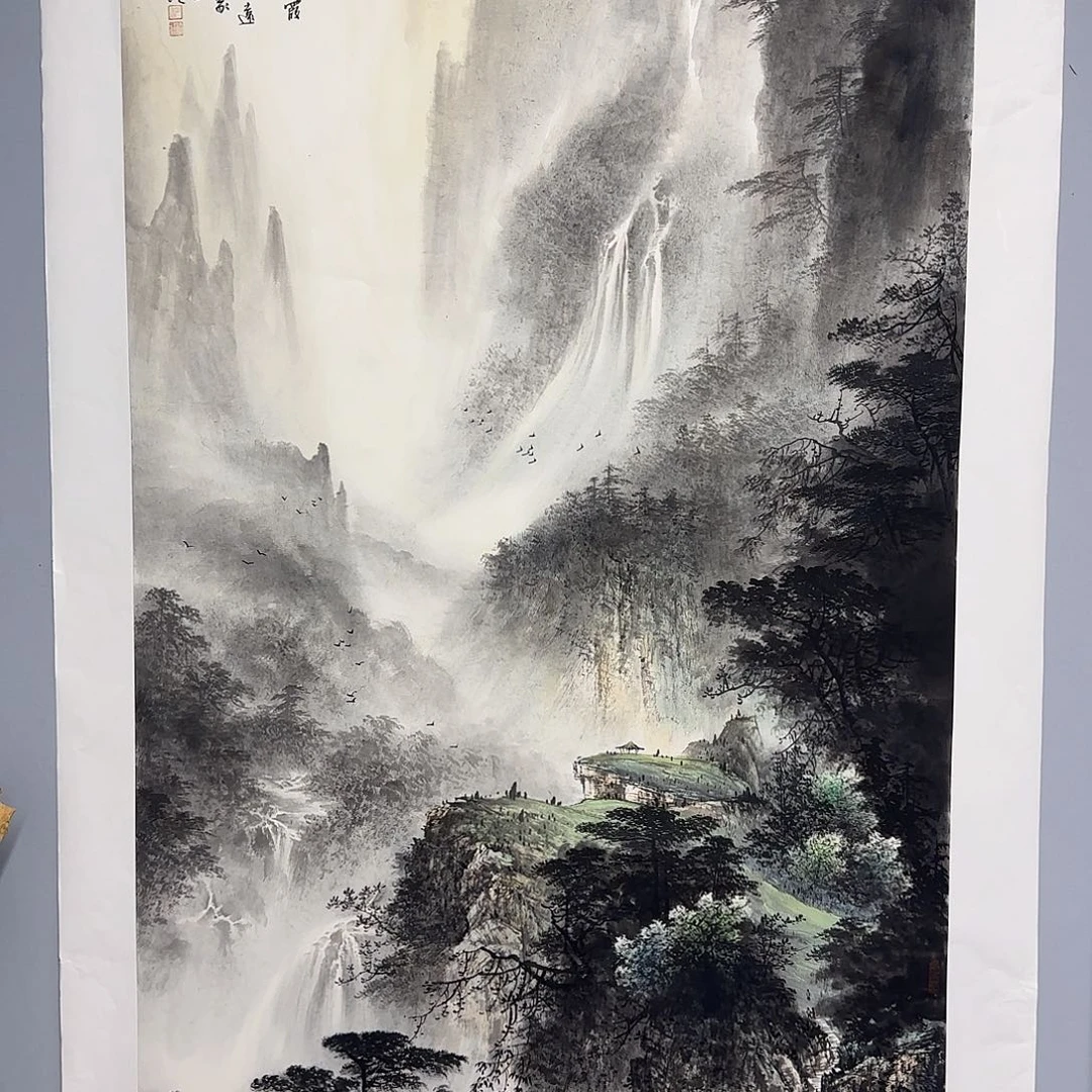 时***雨国画黎俸禄黎俸禄180X98