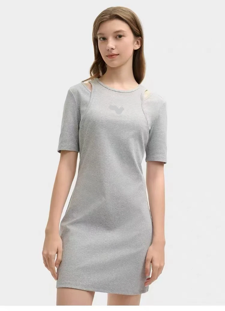 F女款三色连衣裙袖开口