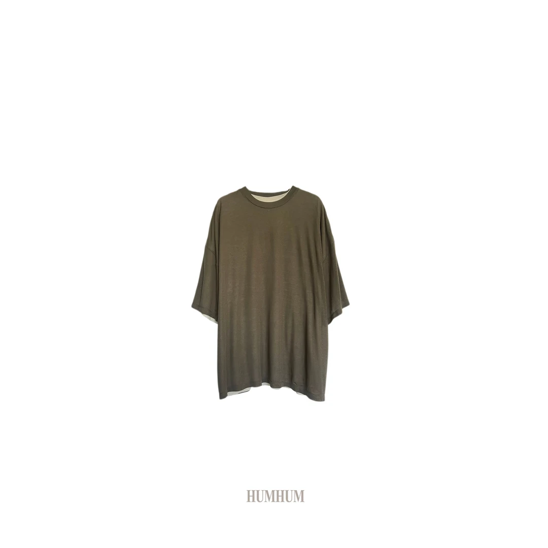 HUMHUM | 递进美学层叠呼吸棉二进制撞色T恤