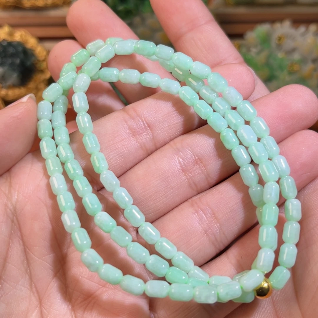 翡翠颈饰未镶嵌带编织