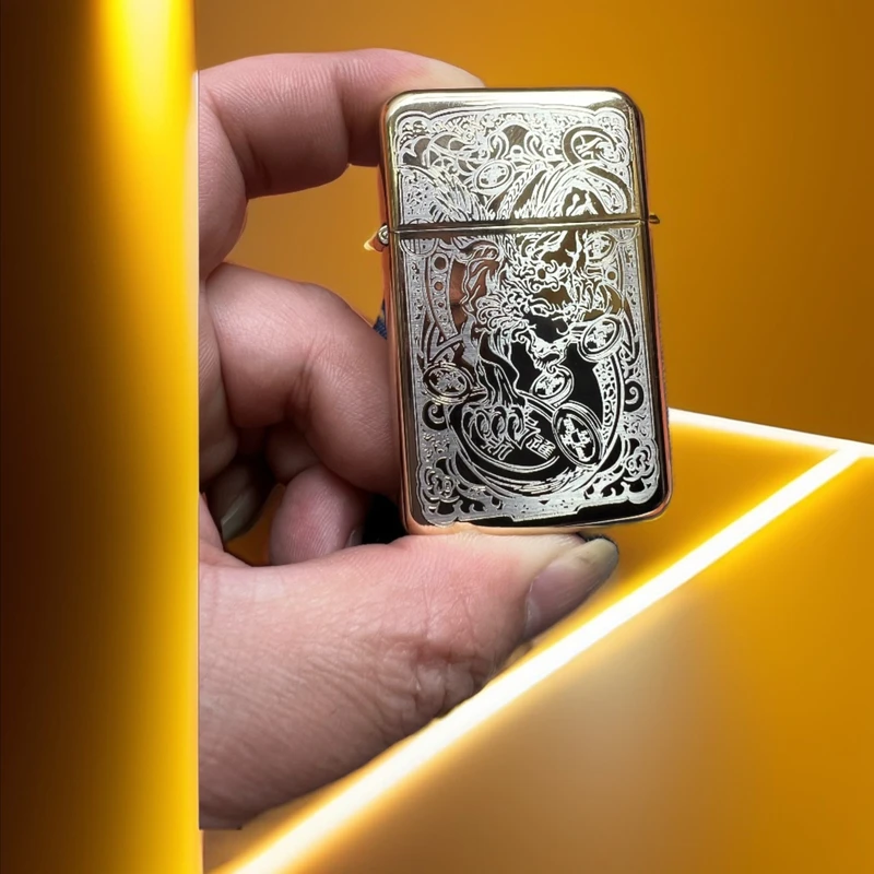 CHIEF/首领超薄纯铜貔貅招财进宝煤油防风打火机盘玩家进阶版男士