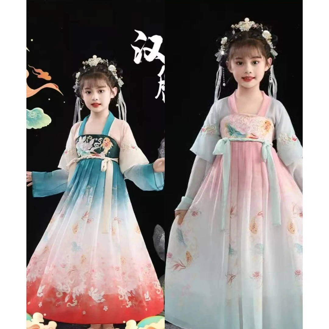 1663女童双层袖子汉服裙