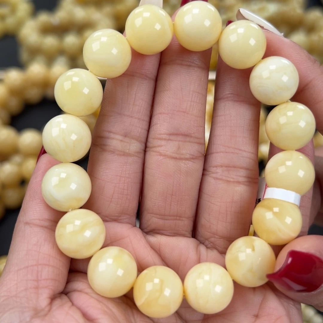 琥珀未镶嵌手链23克