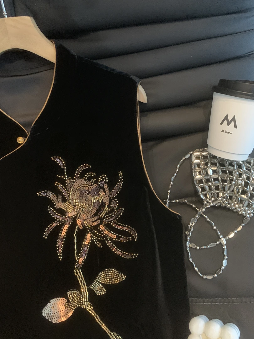 精致轻奢菊花刺绣补丁贴点亮你个性穿搭刺绣花片衣物DIY创意补丁