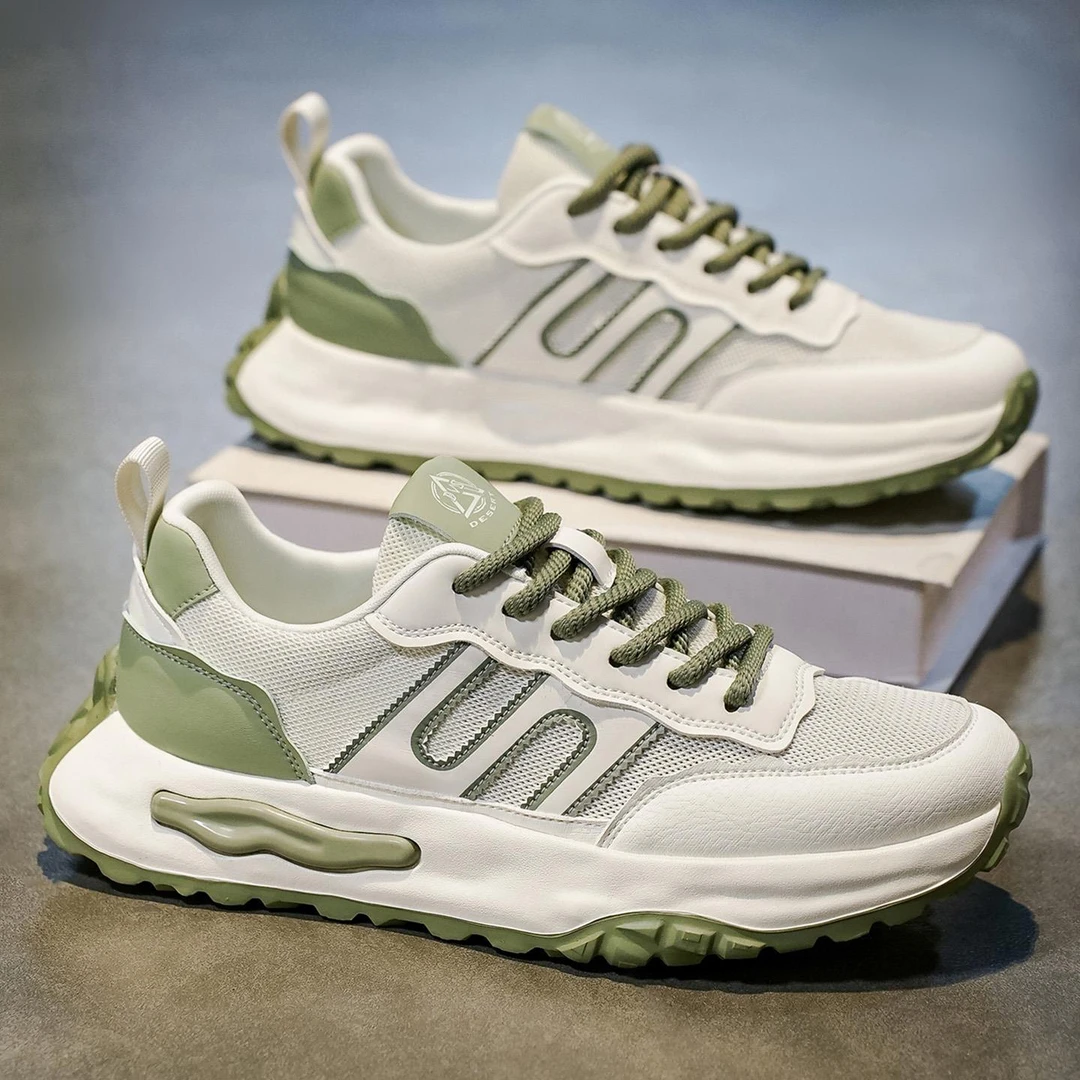 干净痞帅男鞋夏季2025新款网面透气百搭运动鞋轻便软底休闲学生跑