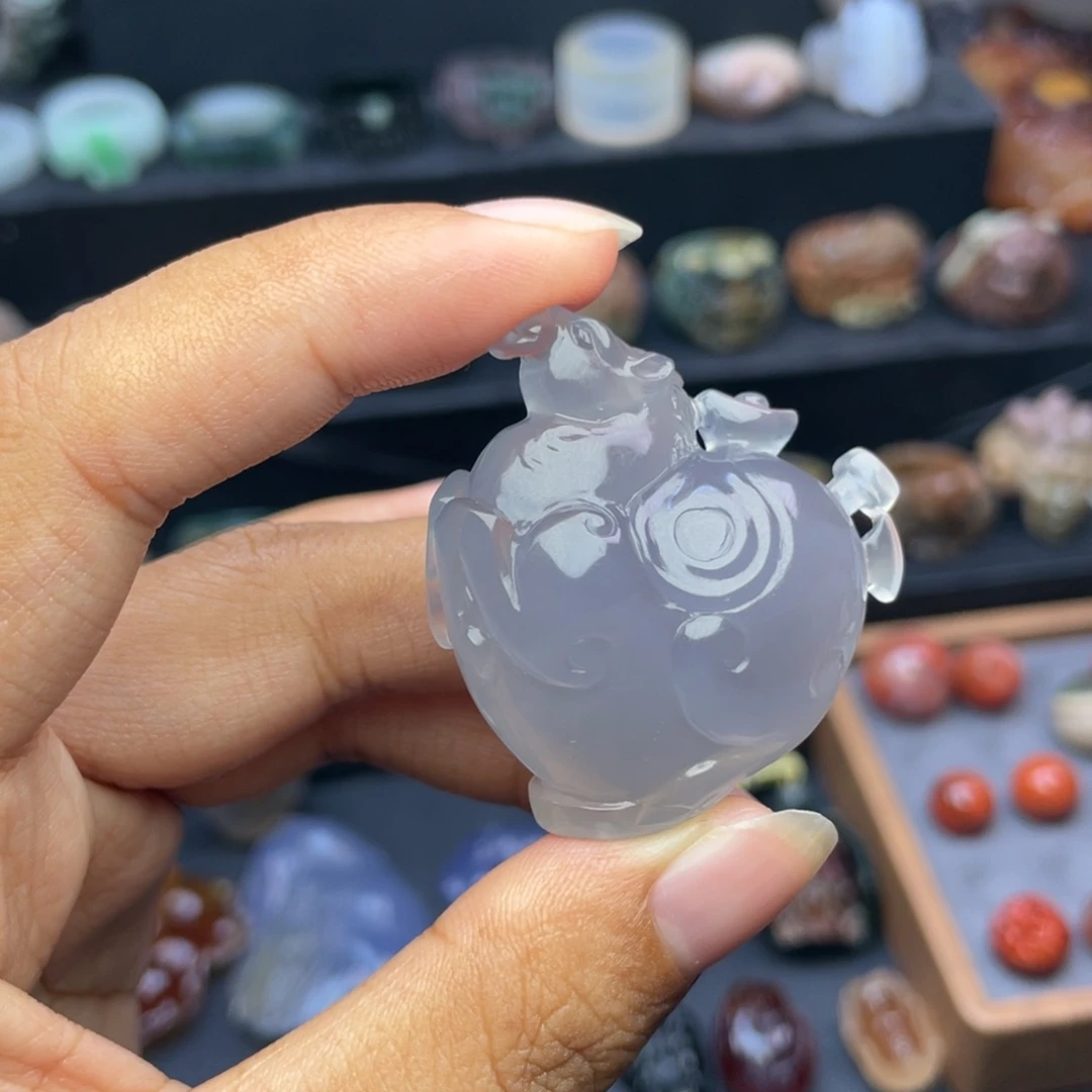 定制玛瑙未镶嵌手工雕刻唐马