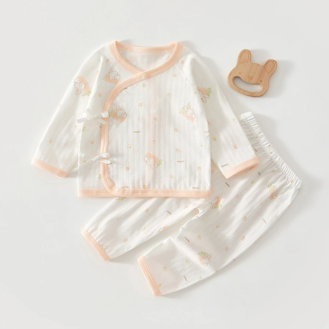 新生婴儿和尚服套装提花超薄款透气夏天刚出生的宝宝夏季纯棉夏装