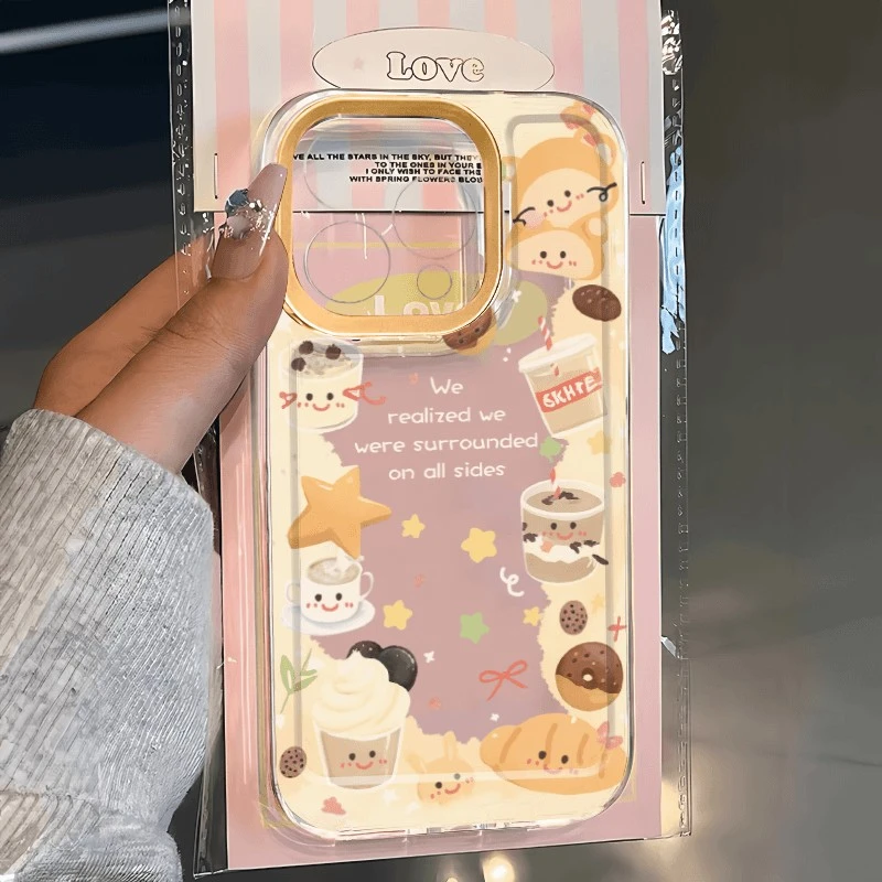 新款美食聚合适用苹果16PROMAX手机壳iPhone15可爱14简约13软壳12