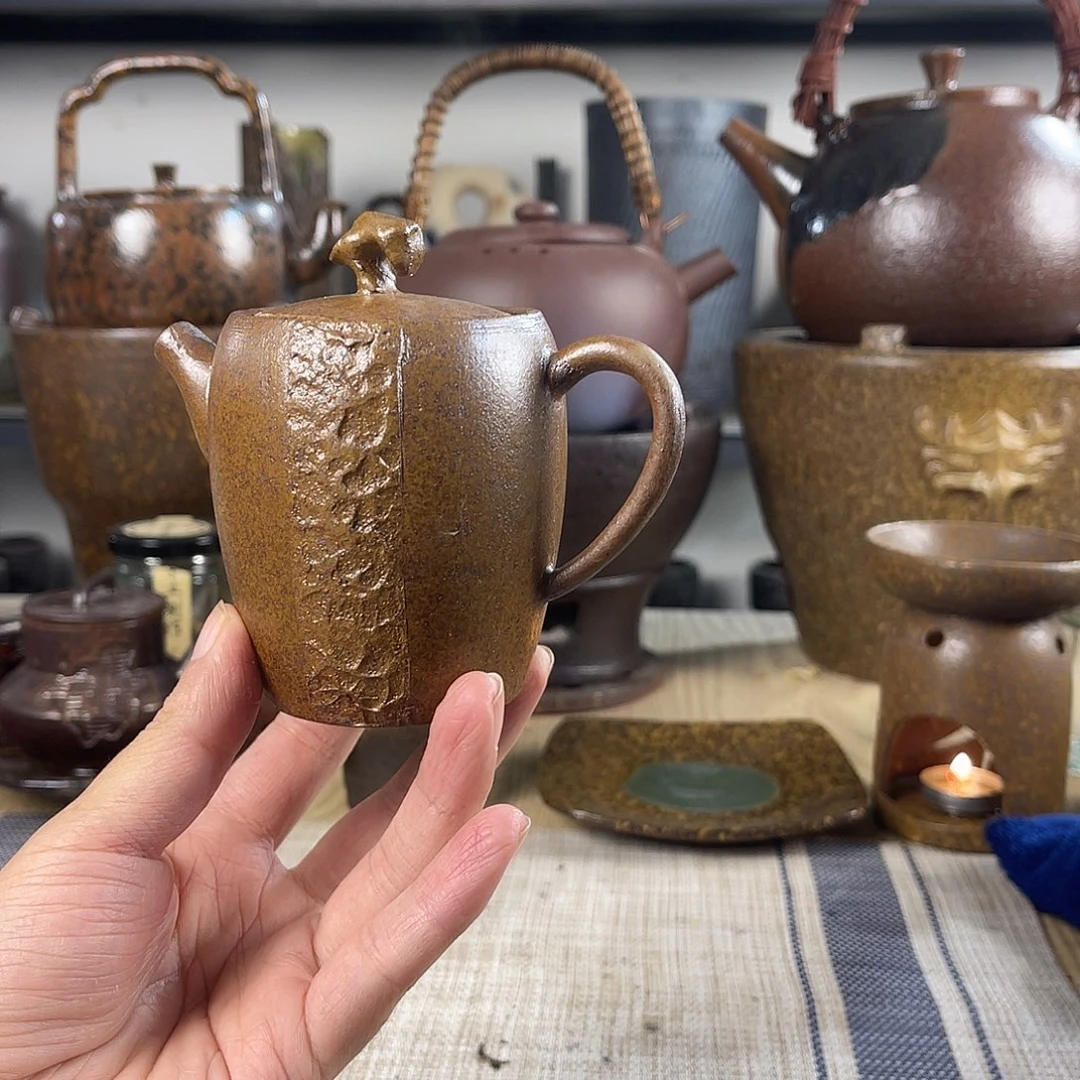 壶紫砂粗陶实用茶壶