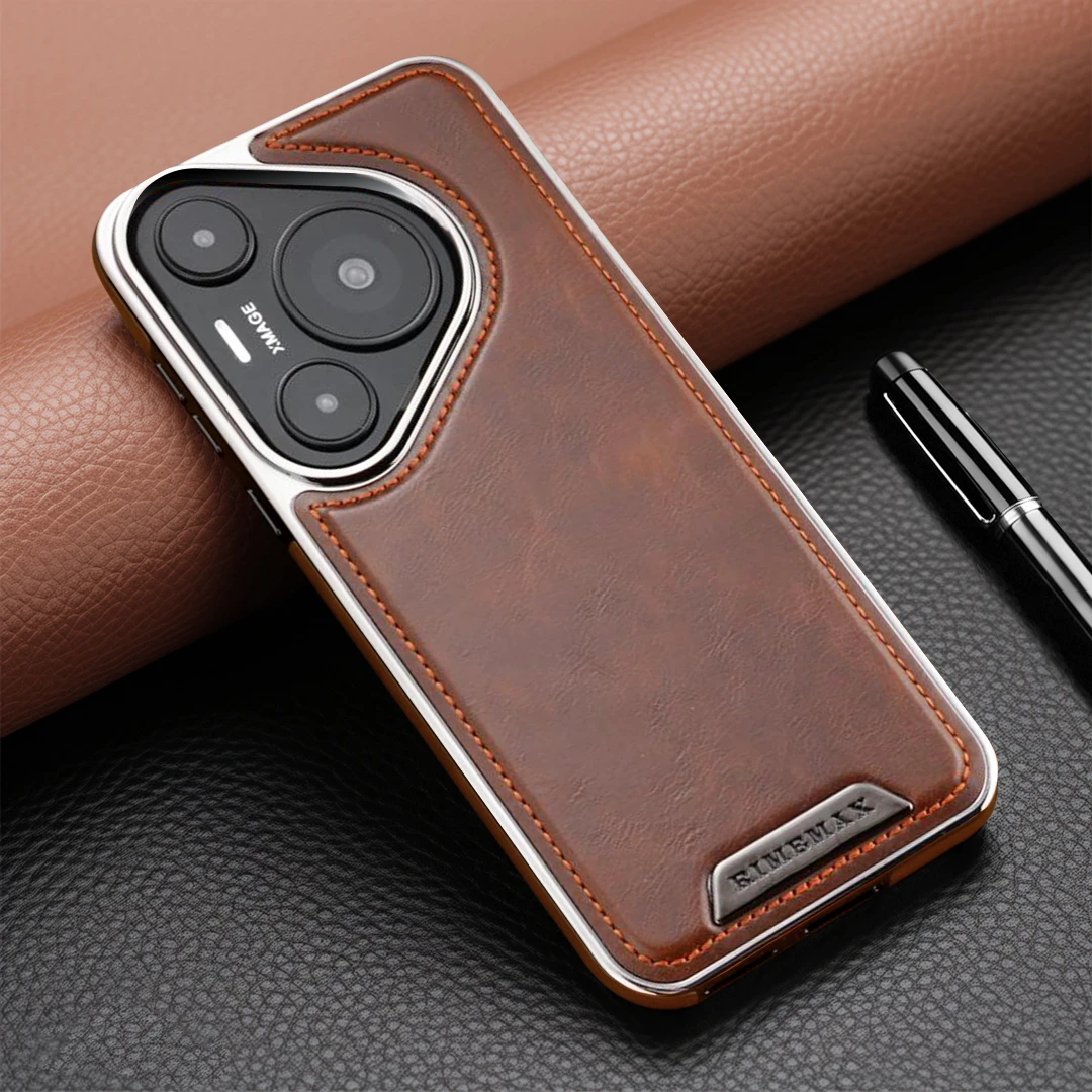 【磁吸充电】适用于华为Pura70高端皮革手机壳