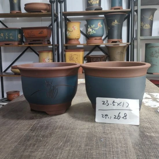 紫砂花盆库存尾货清仓