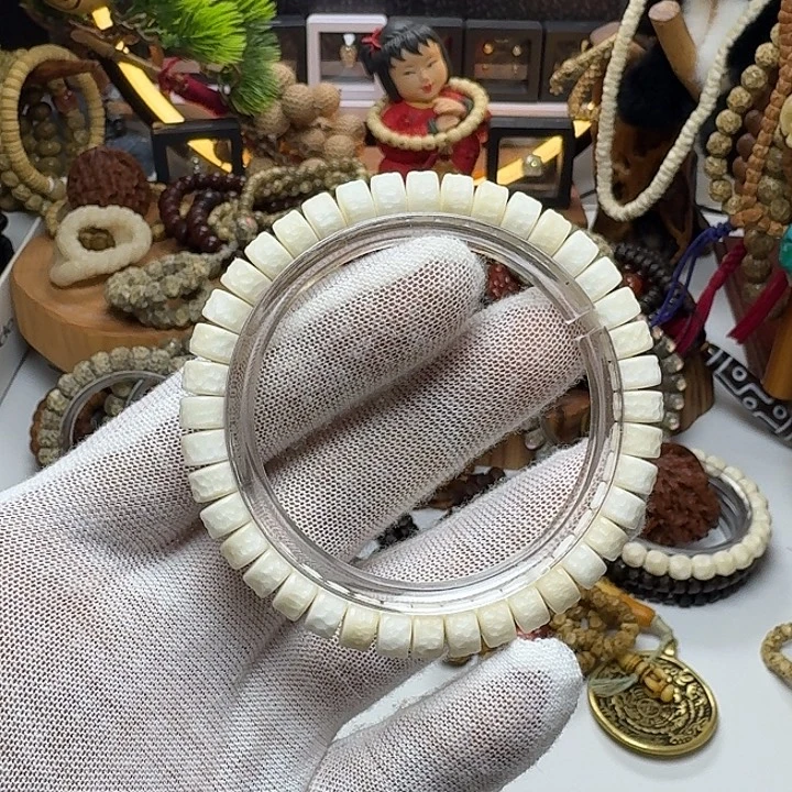 星月菩提手串3号车尺寸8.5白玉菩提嘎单圈