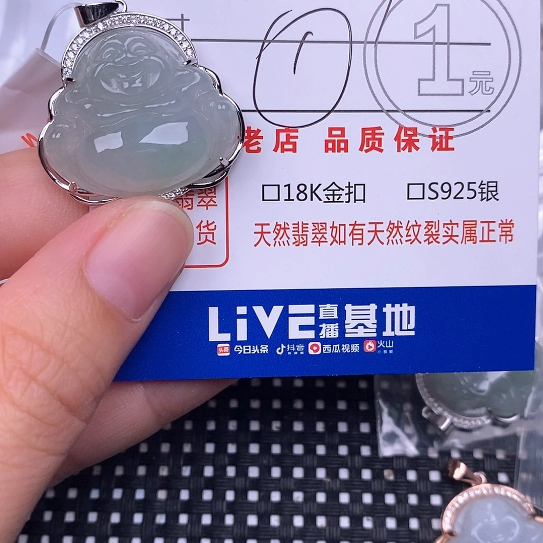 ****子翡翠银S925镶嵌颈饰