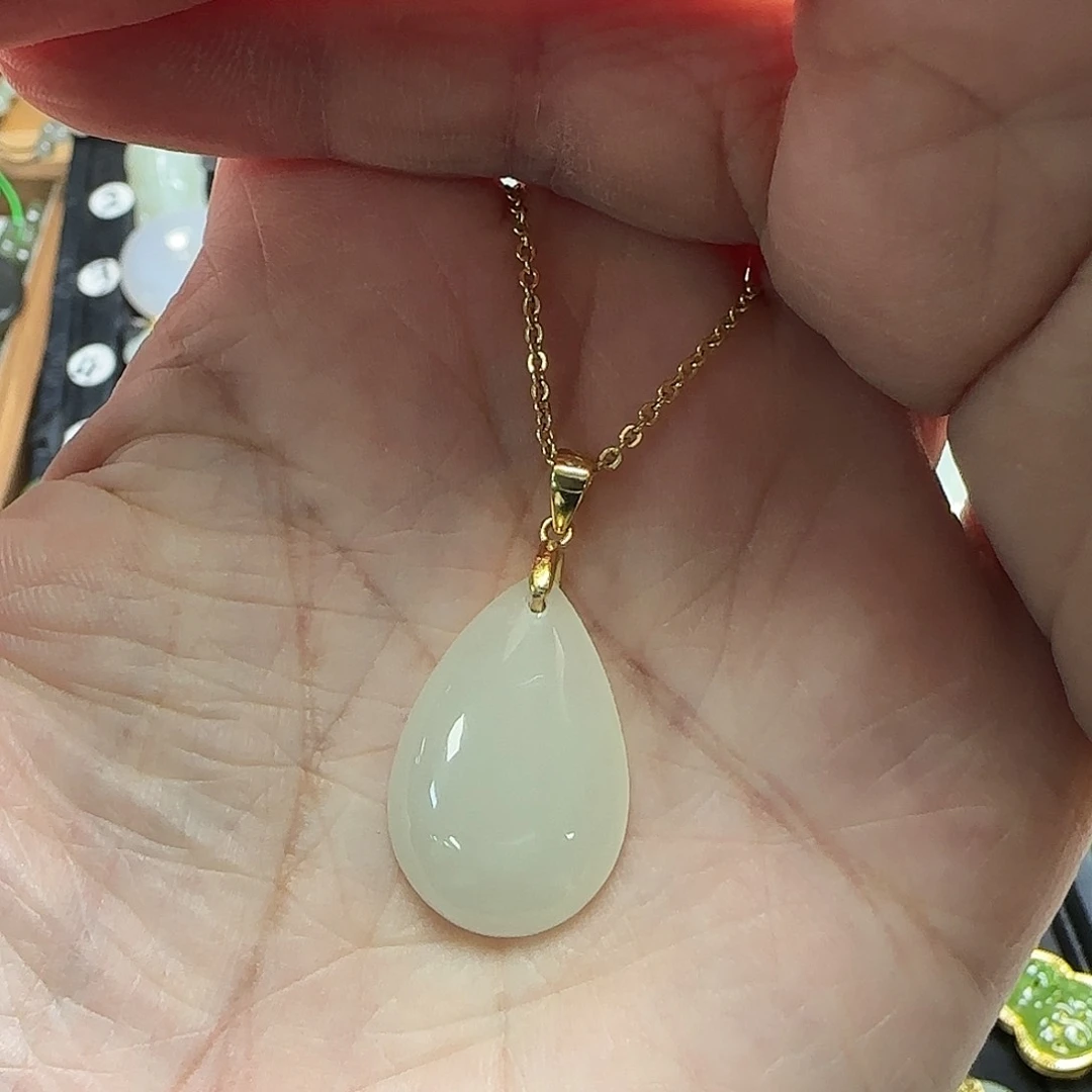 吊坠(赠链)银S925镶嵌和田玉