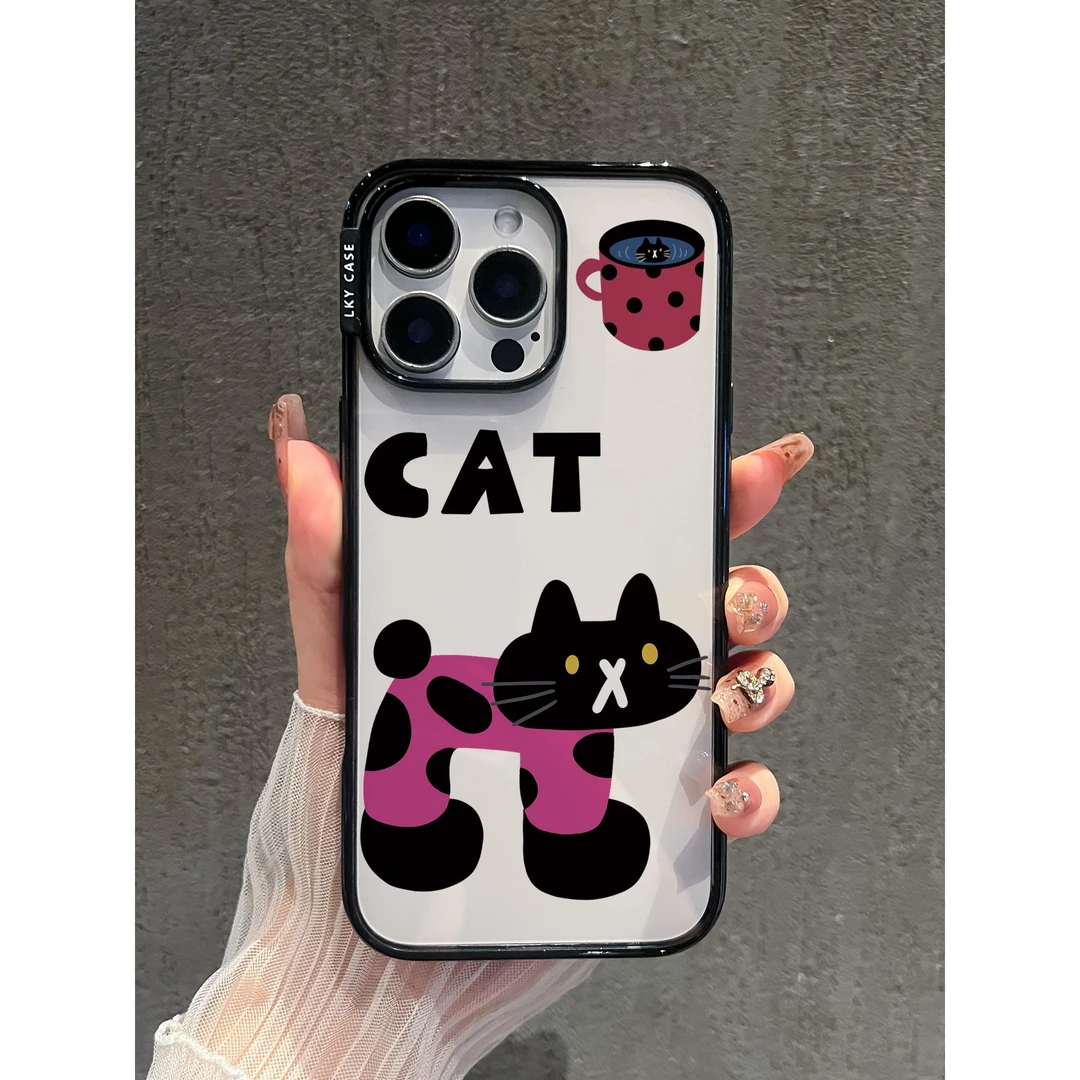 【波点猫咪】适用苹果16/17promax手机壳iPhone17pro防摔14/5超薄壳