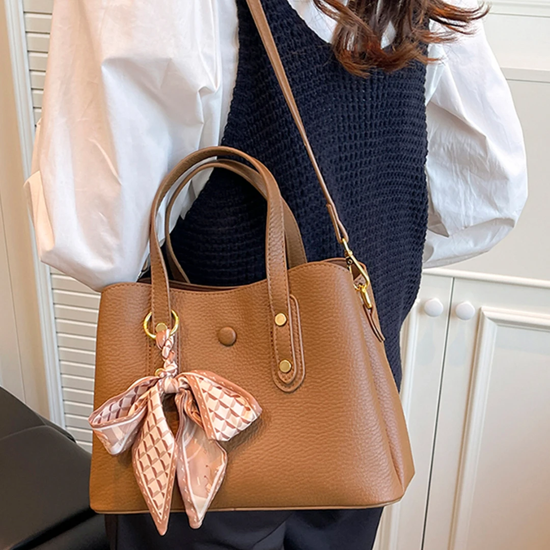 水桶包女2025新款秋冬高级感菜篮子手提包包大容量斜挎包气质女包