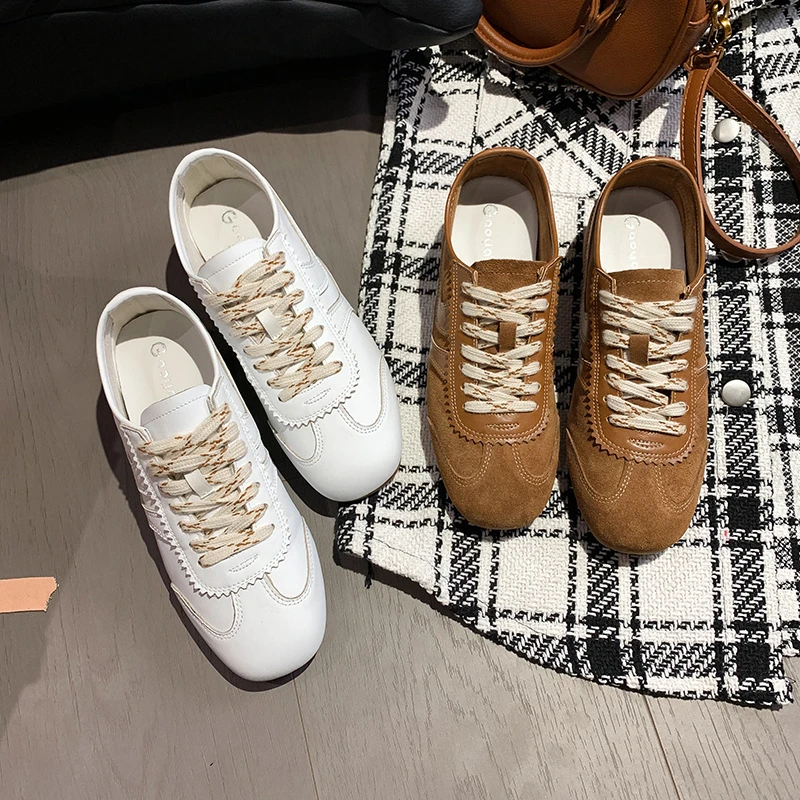隐形内增高5公分苏茵茵同款复古低帮休闲马拉松德训鞋女阿甘鞋子