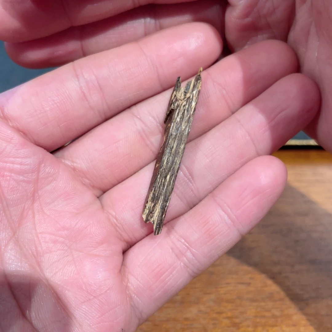 沉香木吊坠老广东树心虫漏0.91g