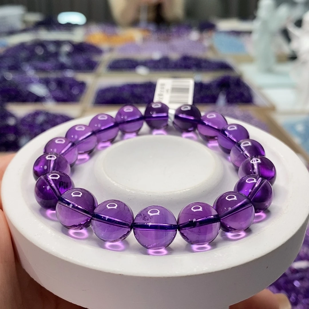 未镶嵌手链水晶巴西紫水晶11M