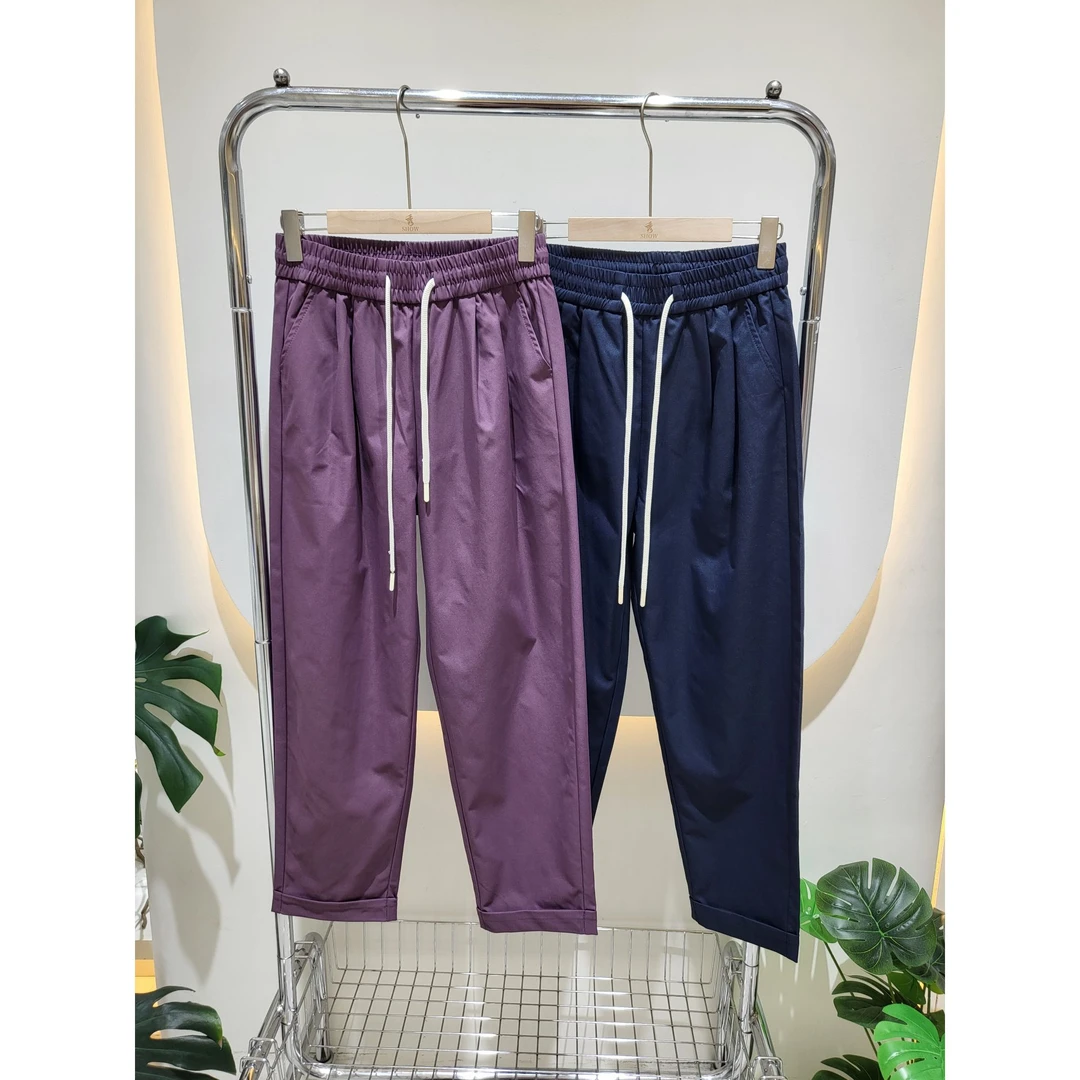 ⭐挽边小哈⭐秋款纯色休闲裤