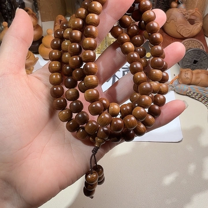 檀香木印度迈索尔老山檀香玉化8/9/108横纹猫眼沉水孤品