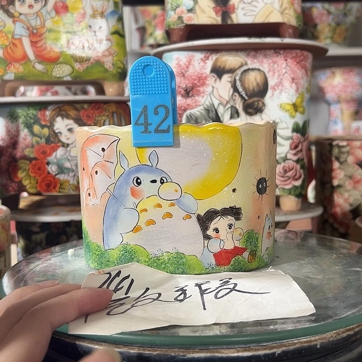 景德镇手绘花盆满38包邮