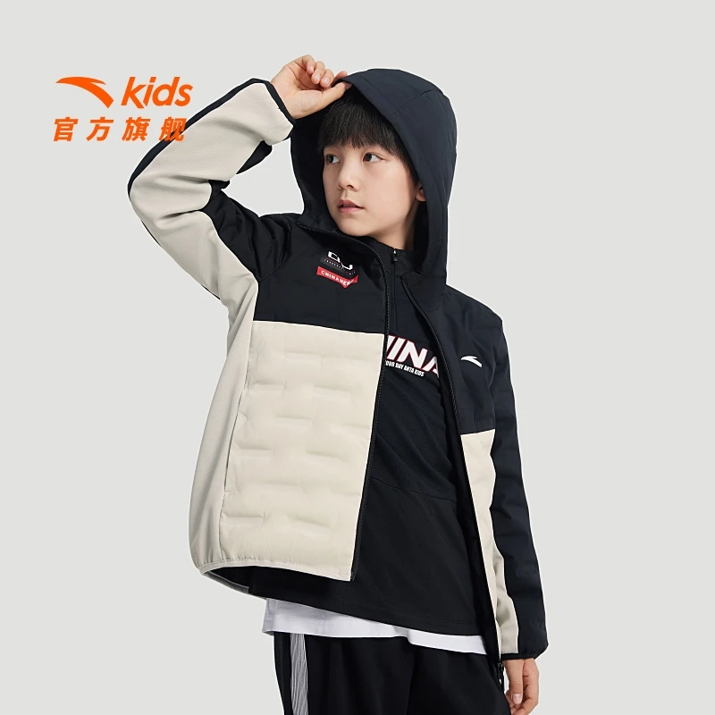 【安踏儿童】男女童羽绒服2025冬季保暖舒适雅丹风羽绒服