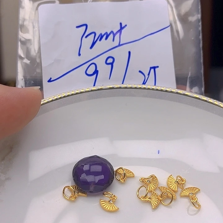 银S925镶嵌颈饰紫晶紫晶925镶嵌189