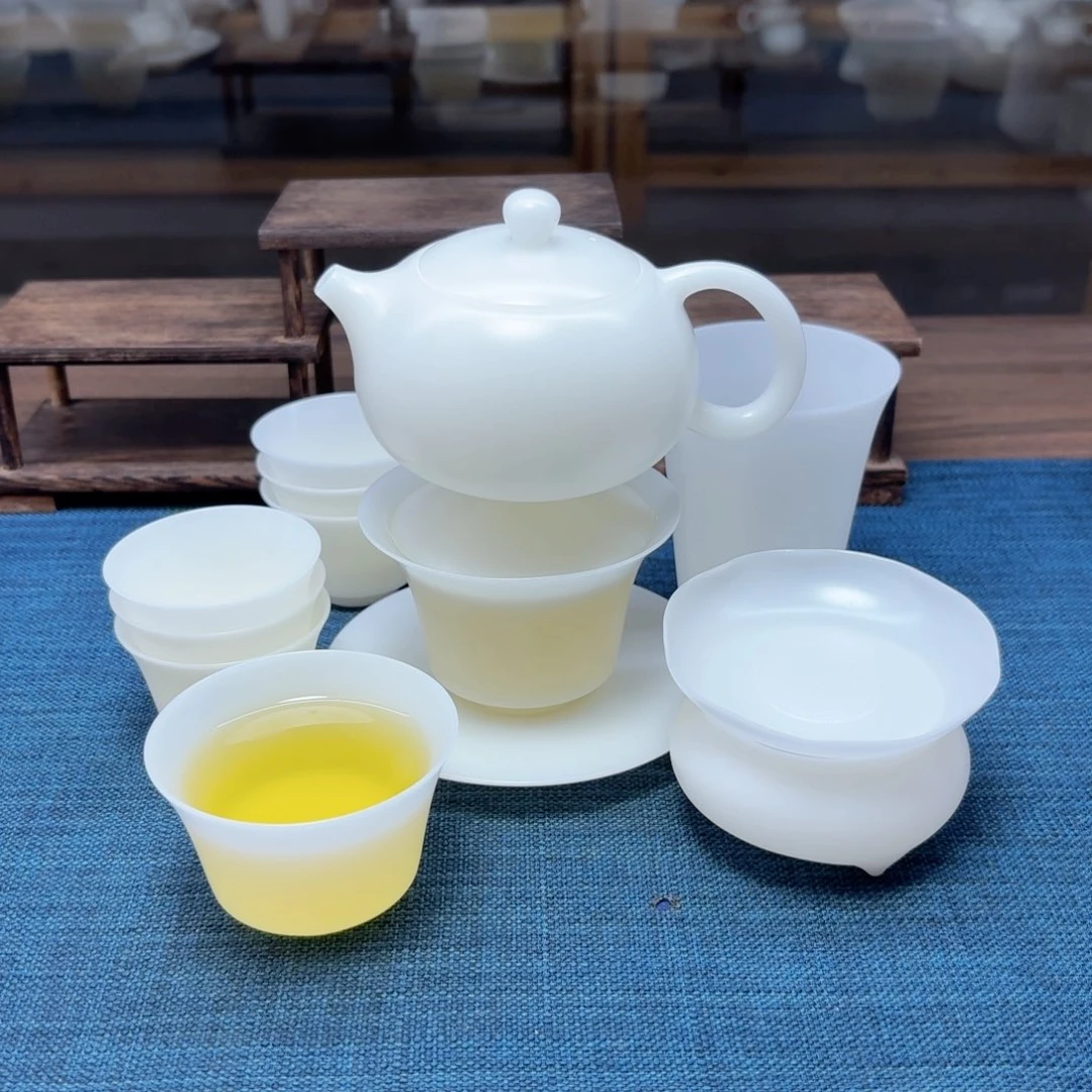 薄胎素烧璞玉釉烧冰种玉瓷