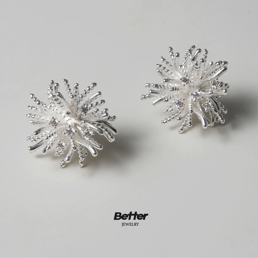 铜合金耳饰 C516  璀璨烟火 【NANA】