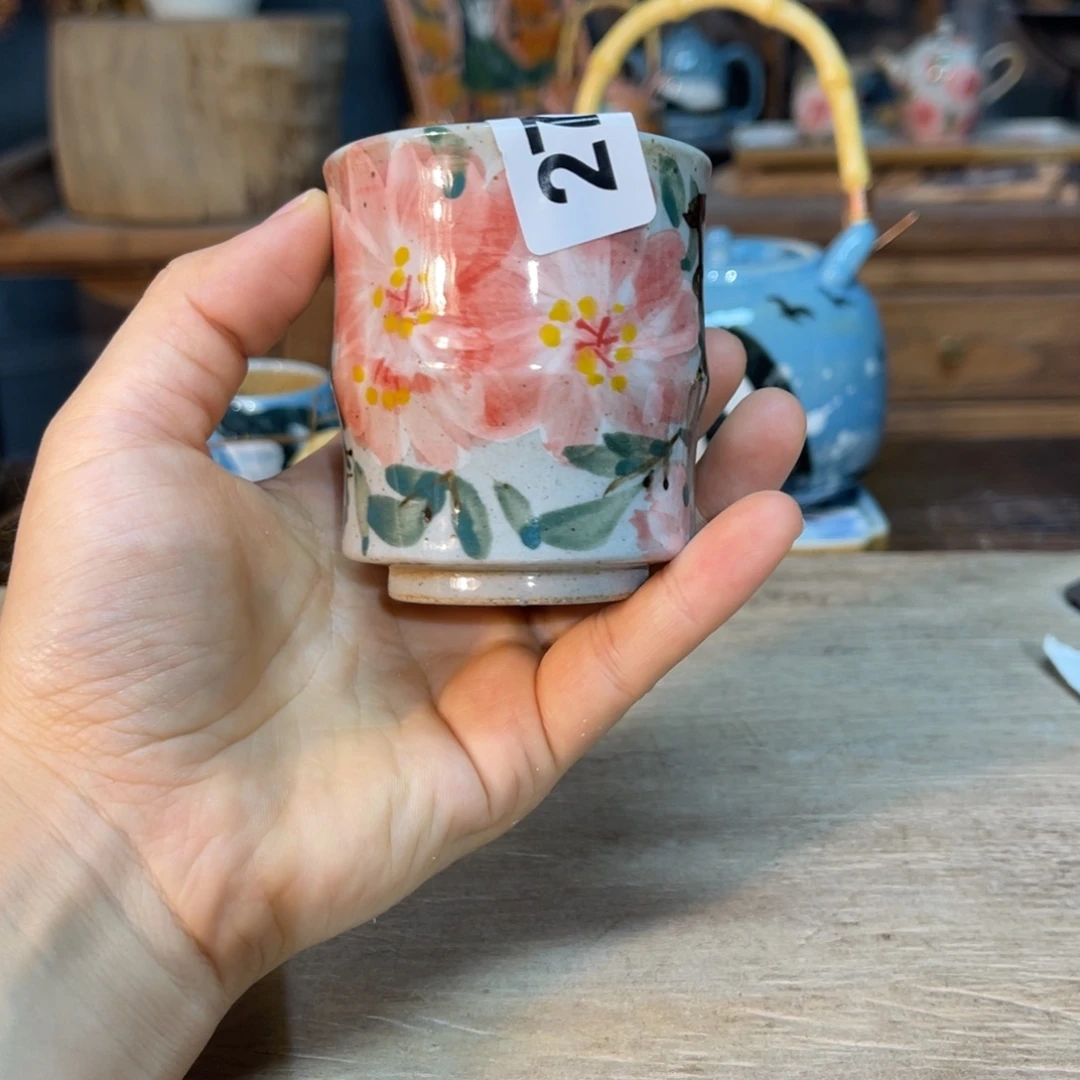 壶素浅陶瓷手工手绘