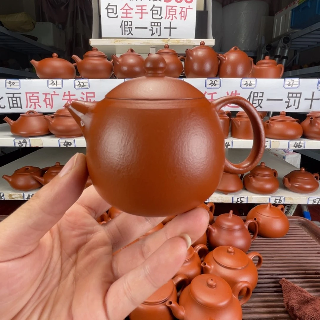 茶壶紫砂赵庄朱泥全手工170毫升