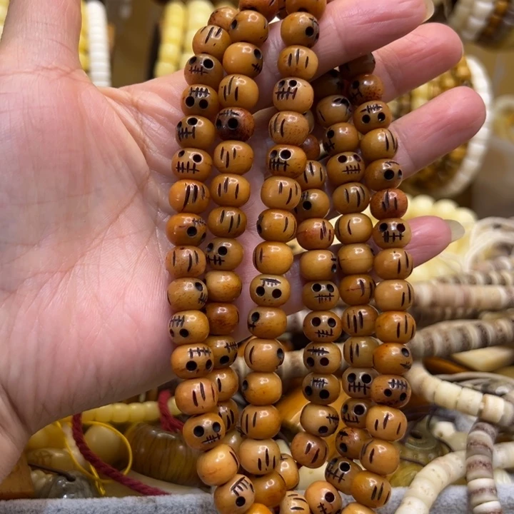 牛骨手串/手链直径10苹果园雕刻