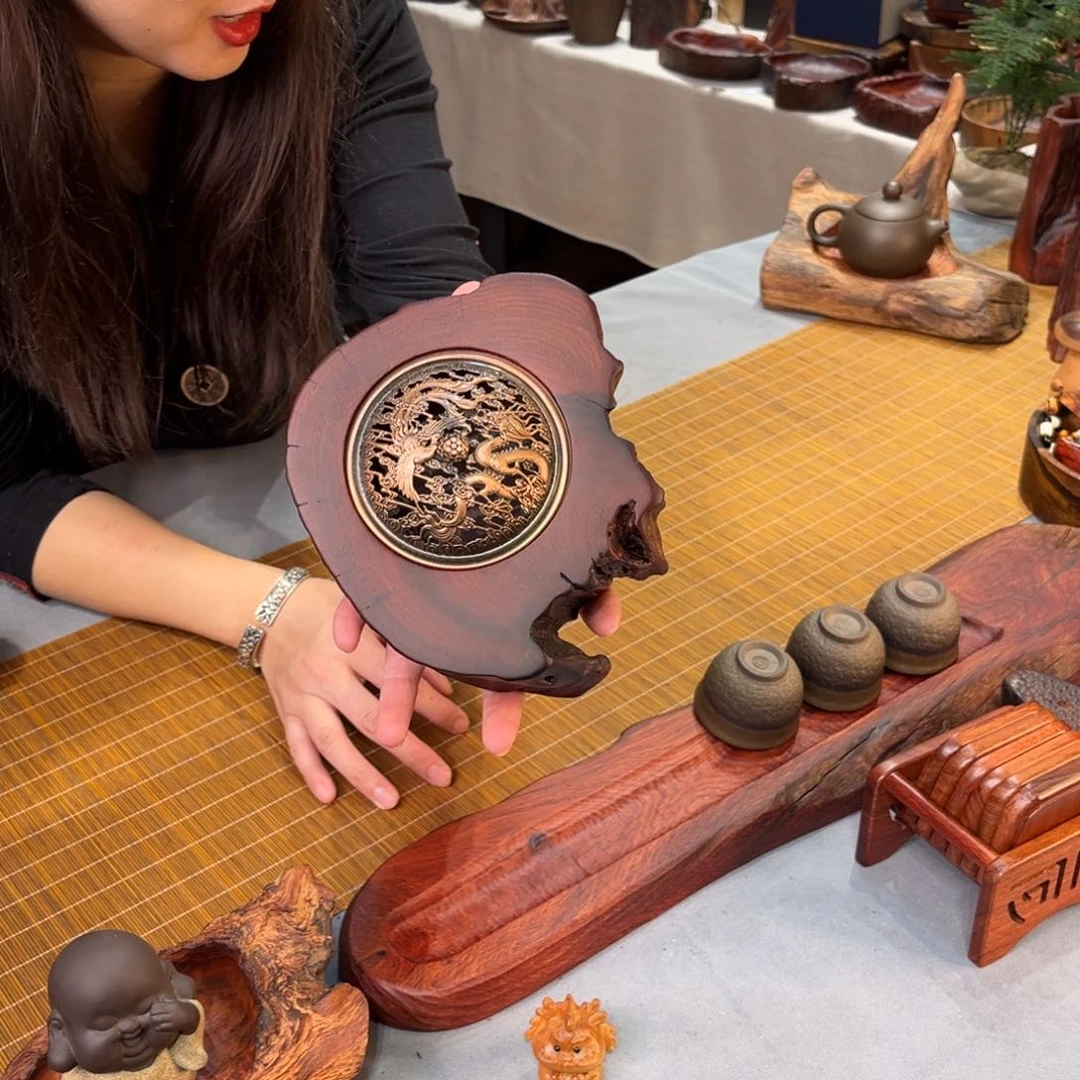 缅甸花梨木随形香炉