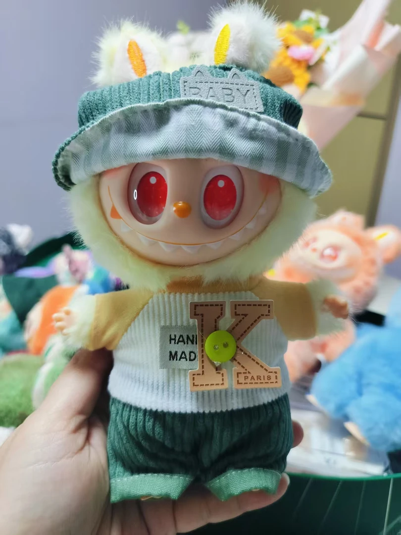 搪胶可爱背带裤毛绒玩具