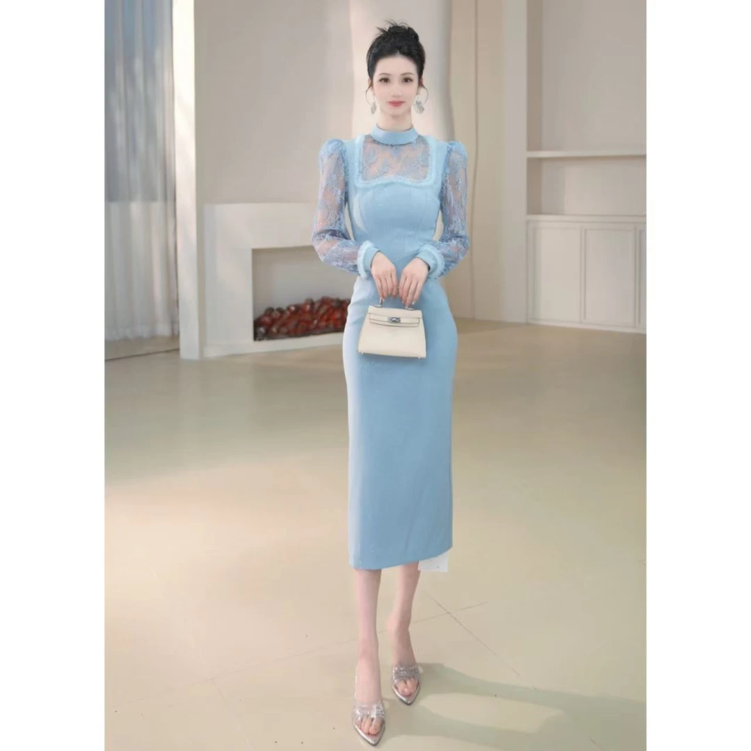 沐子的轻奢私藏【Mu/zi21947】高腰显瘦气质时尚法式名媛小众连衣裙