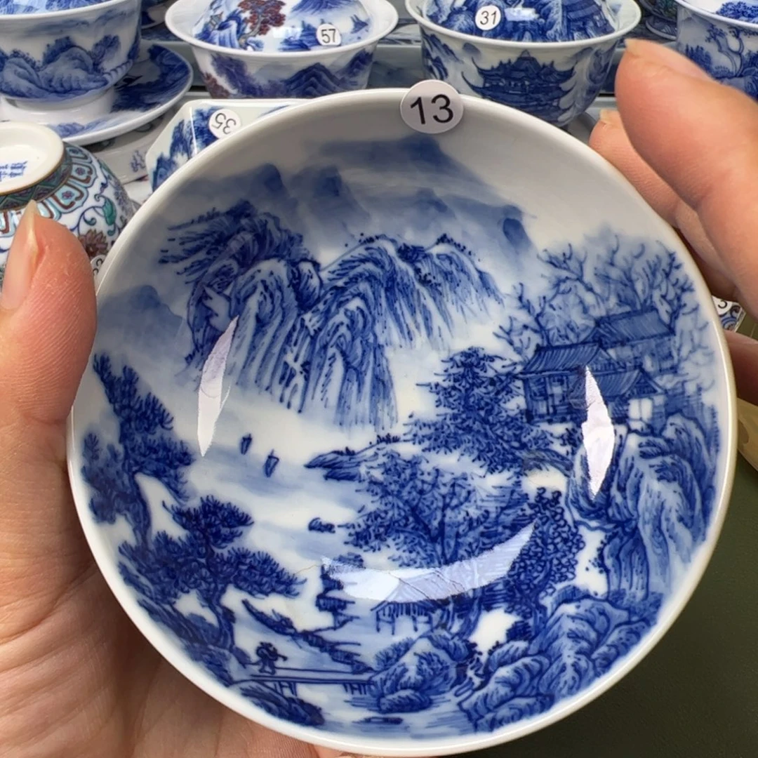 陶瓷景德镇纯手工纯手绘茶具木木13