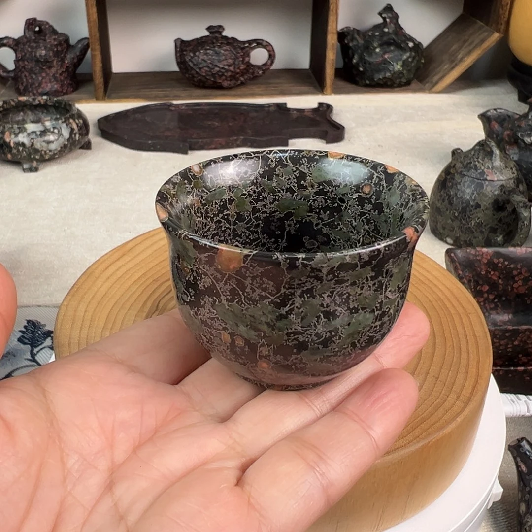 梅花玉青藤精品铃铛杯