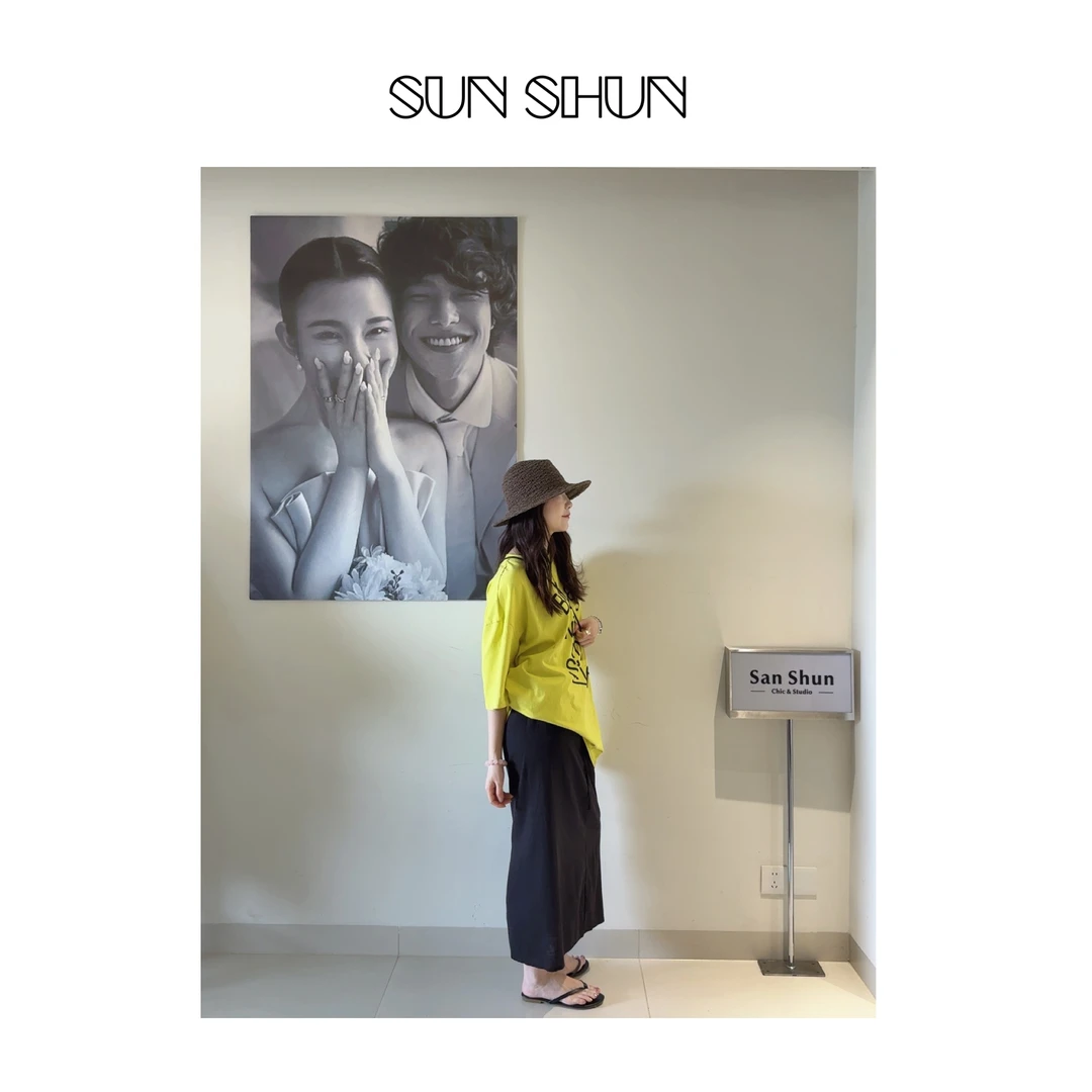 Sanshun-(blues大T)- 夏季超包容大版T宽松凉快百搭休闲短袖韩版